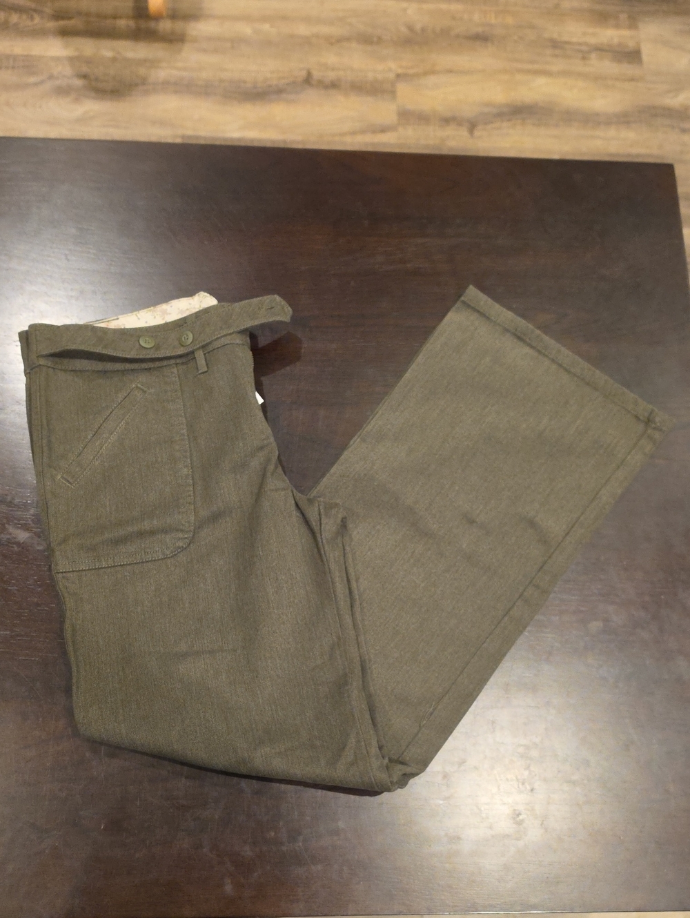 Urban Outfitters Moss Green Straight-Leg Chinos, Womans Size 7